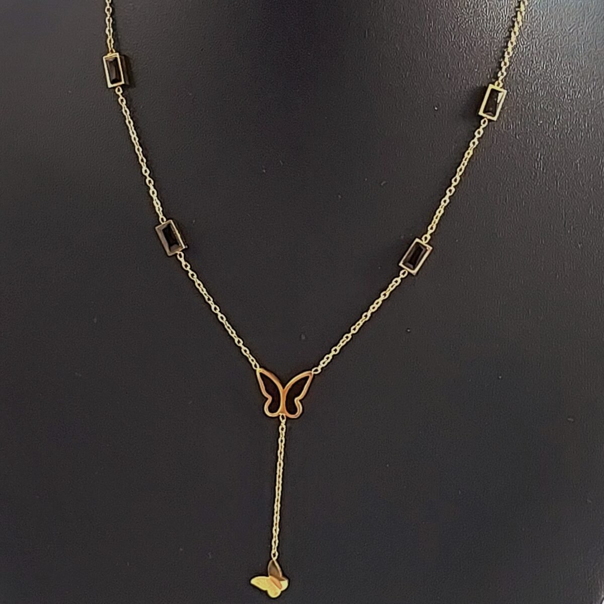 Black Butterfly Necklace - Image 2
