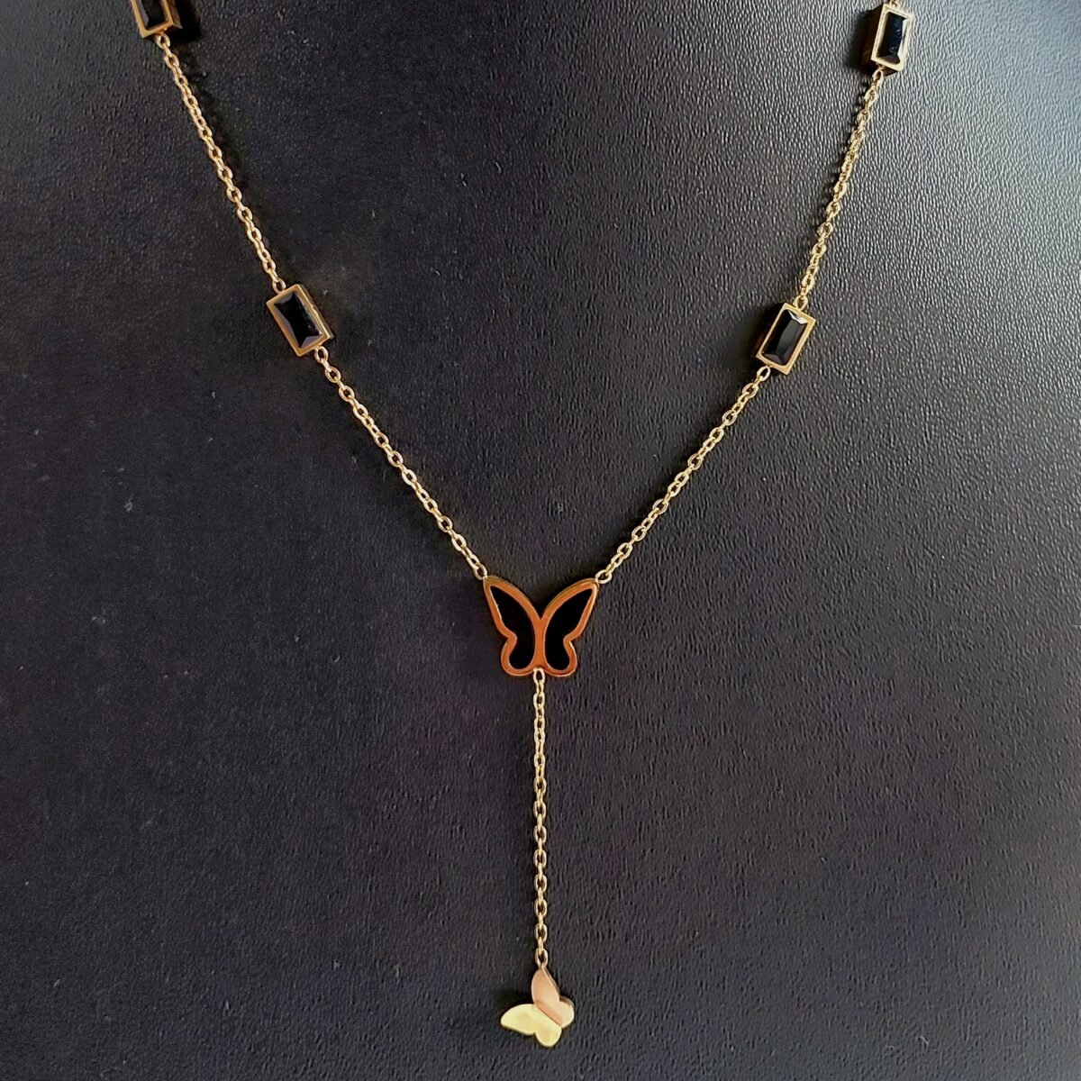 Black Butterfly Necklace - Image 1