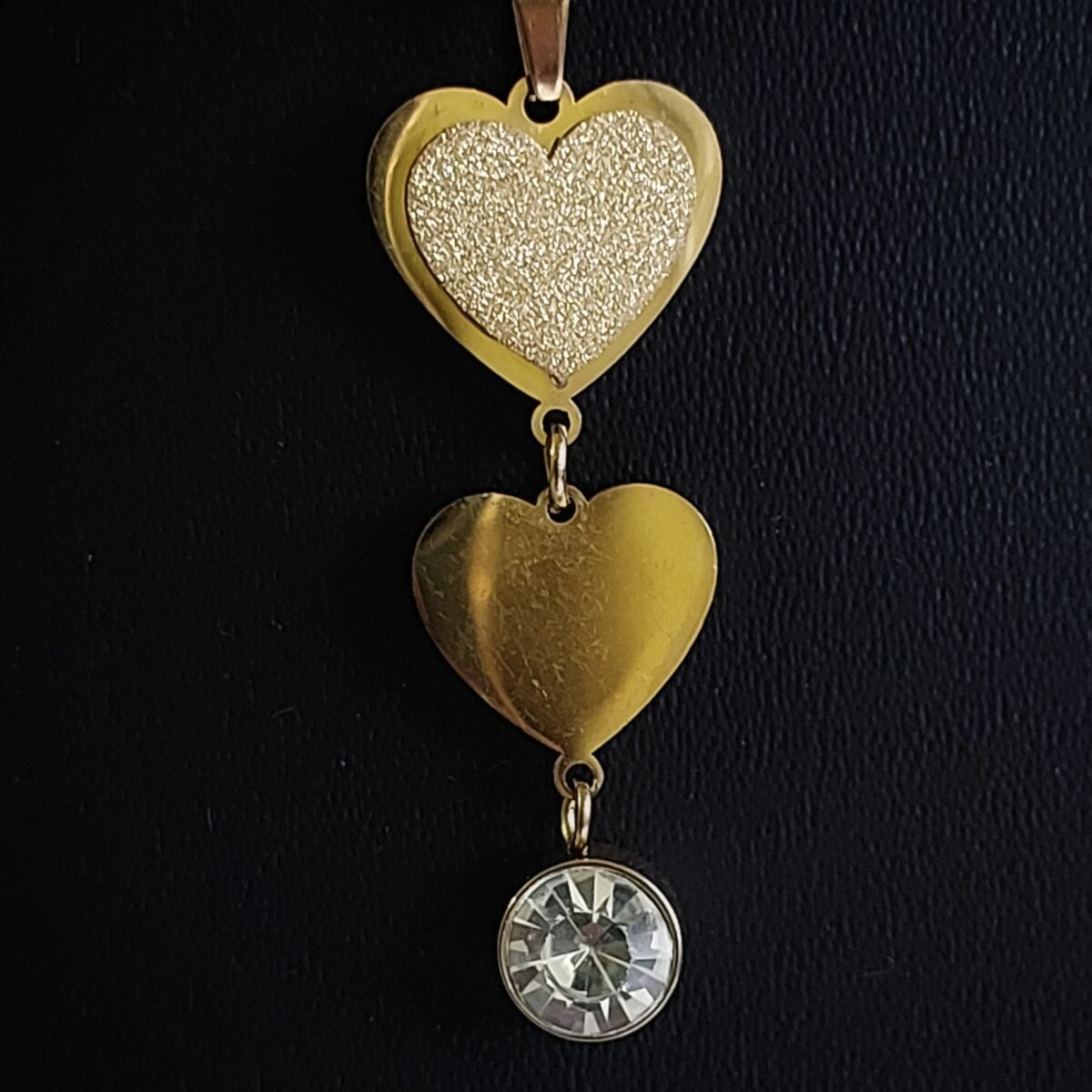 Triple Charm Heart Chain - Image 2