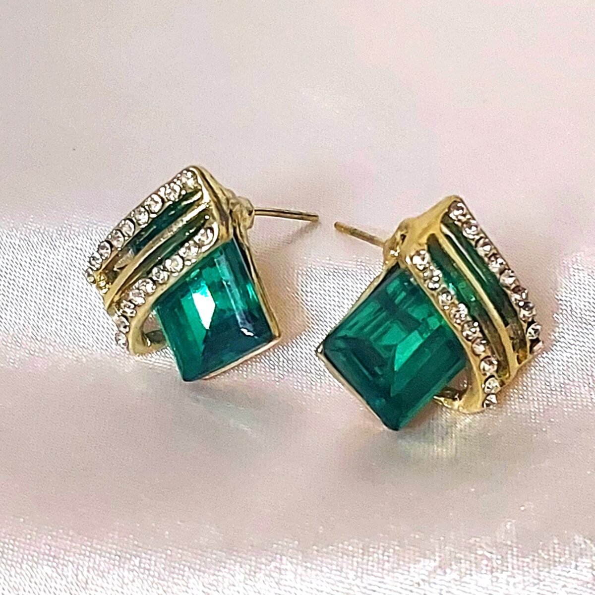 AD Stone Stud Earrings - Image 3