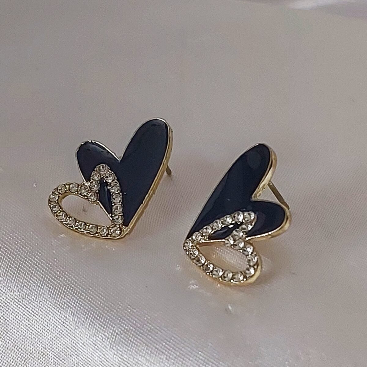 Double Heart Earrings - Image 1