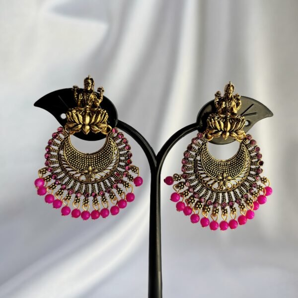 Lotus Lakshmi Temple wear Earring