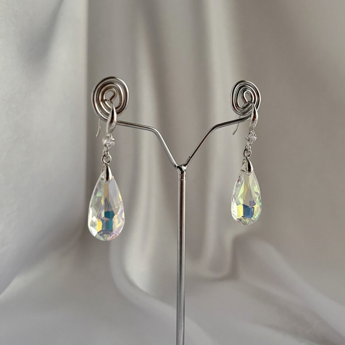 Rain Drop Crystal Earring - Image 2