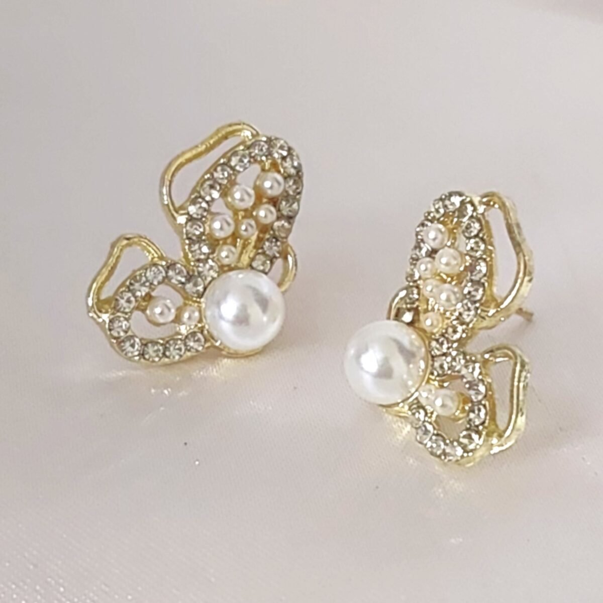 Pearl Butterfly Earrings - Image 1