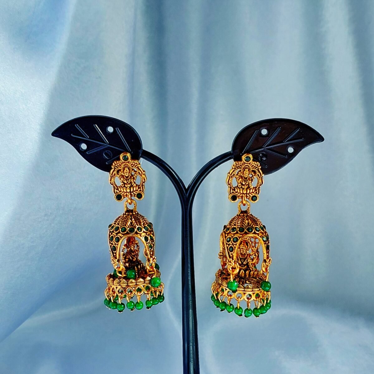 Lakshmi Carved Jhumka - Image 3