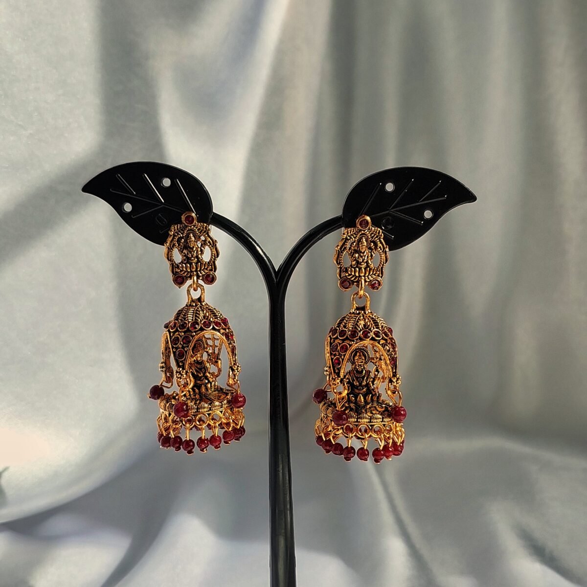 Lakshmi Carved Jhumka - Image 2