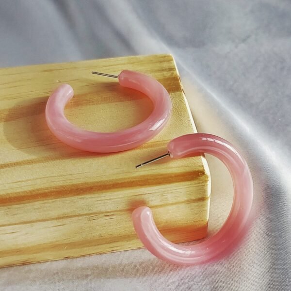 Pink Hoop Earring