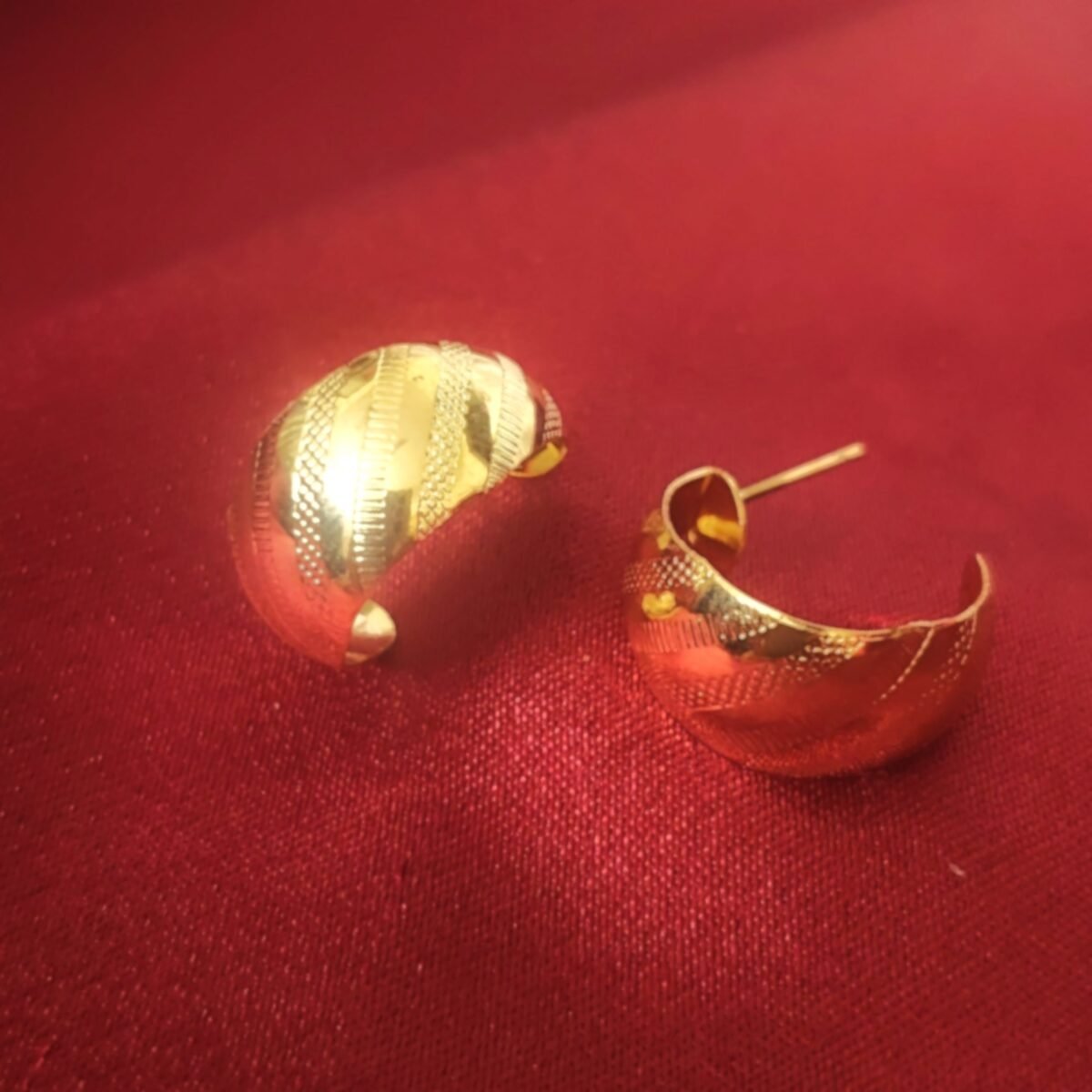 Golden Hoop Earring - Image 2
