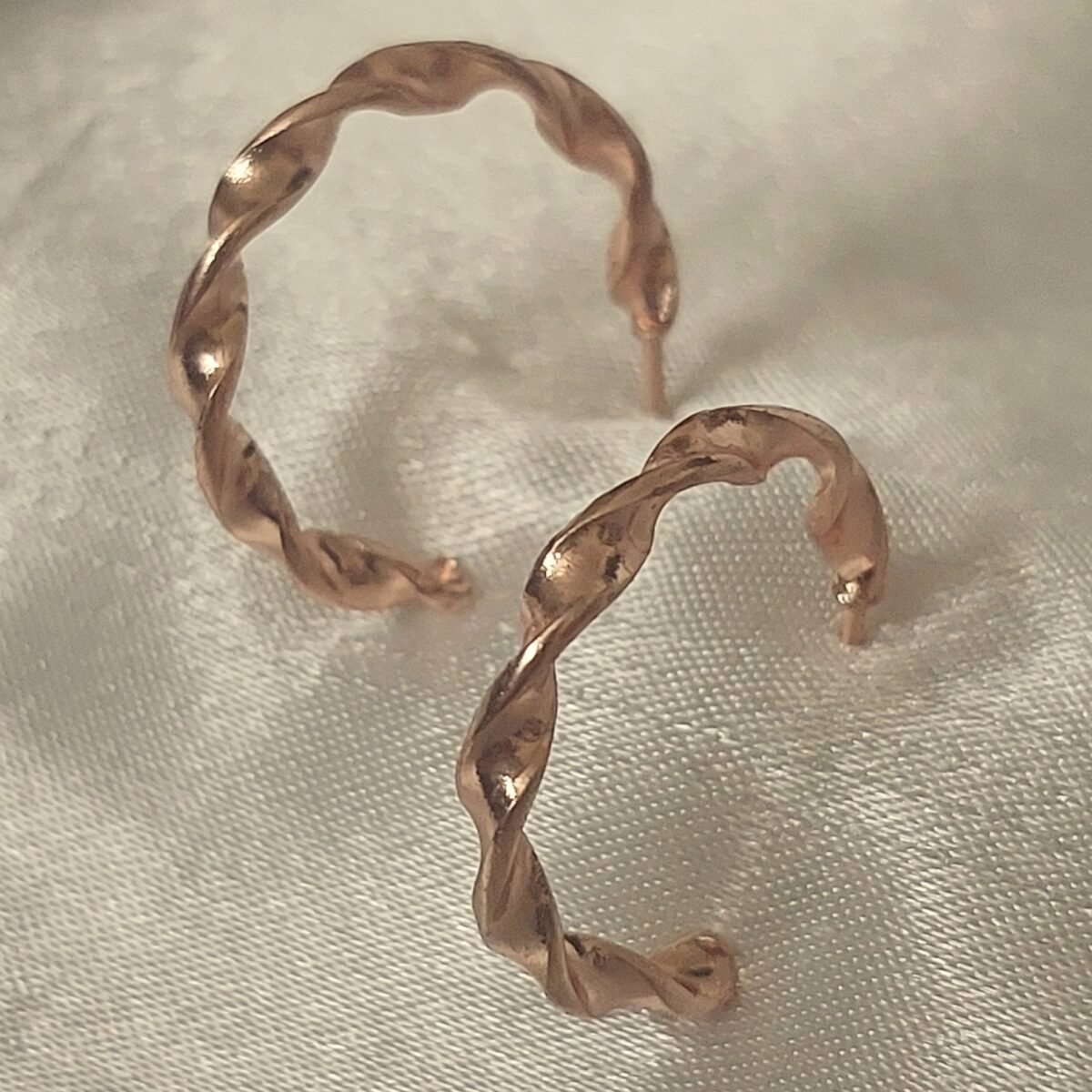 Golden Spiral Hoop Earring - Image 1